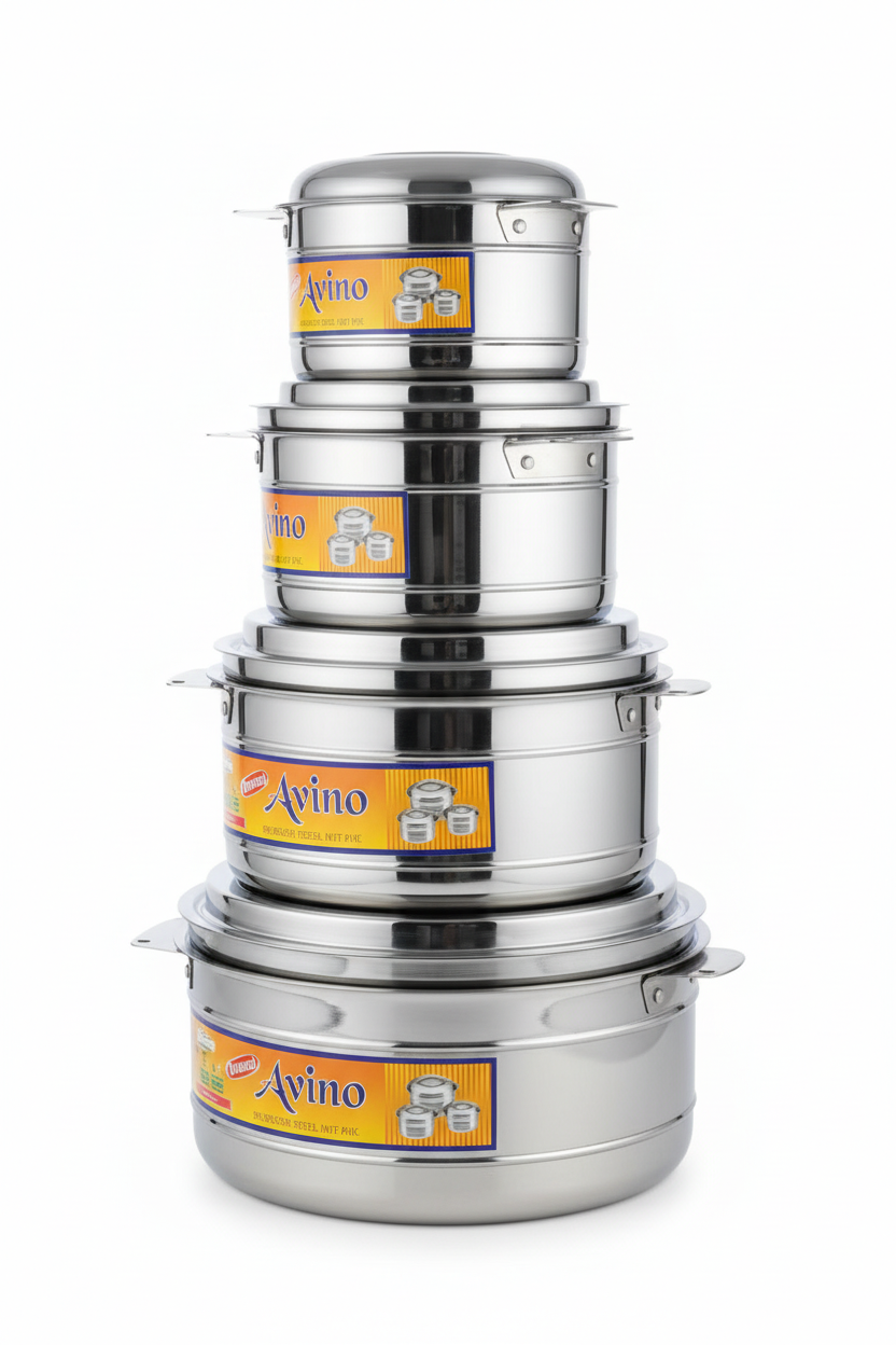 Avino Stainless Steel Hot Pot and Casserole Set - 4 Pieces