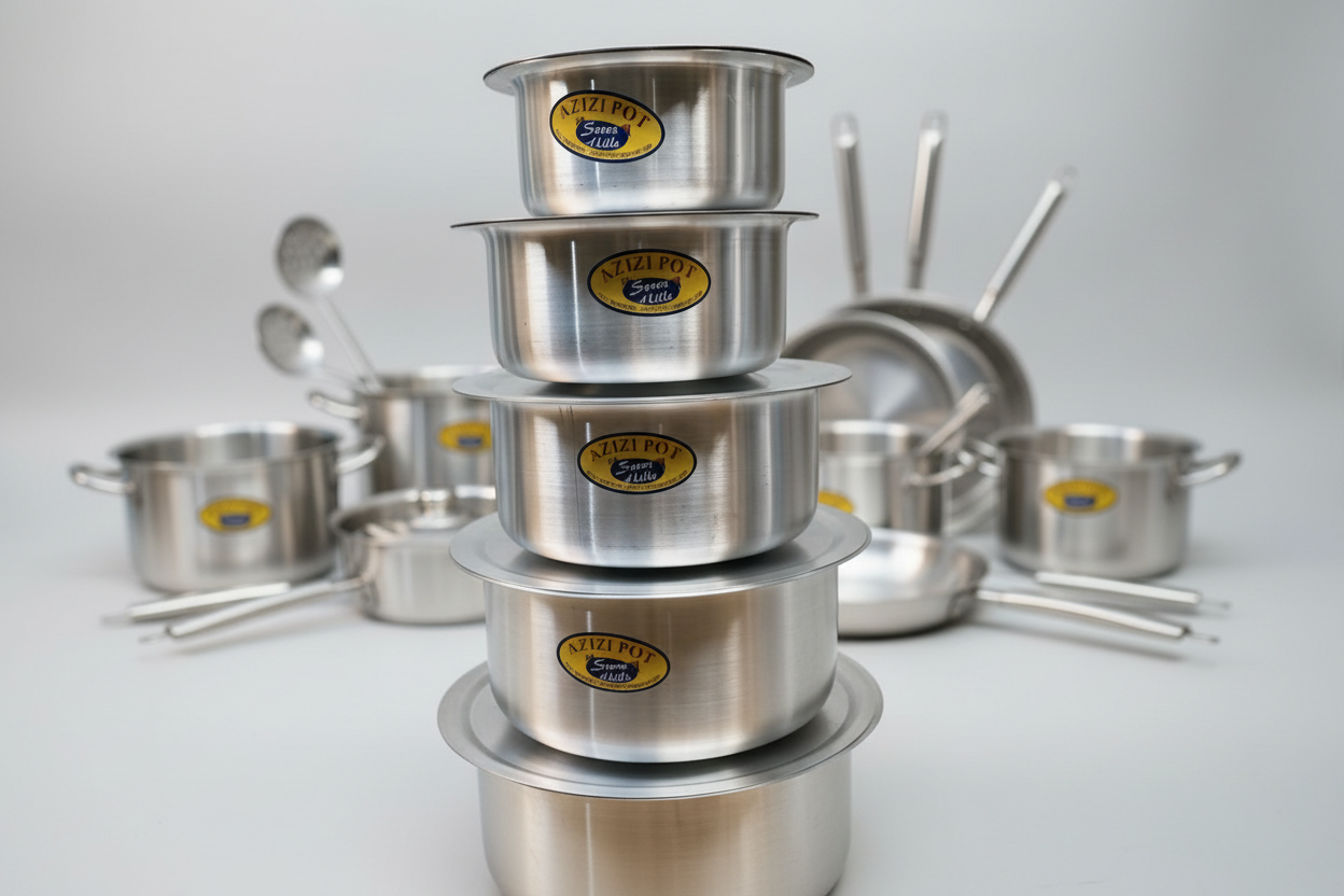  Aziz Pot stackable cooking pot set of 5 pieces