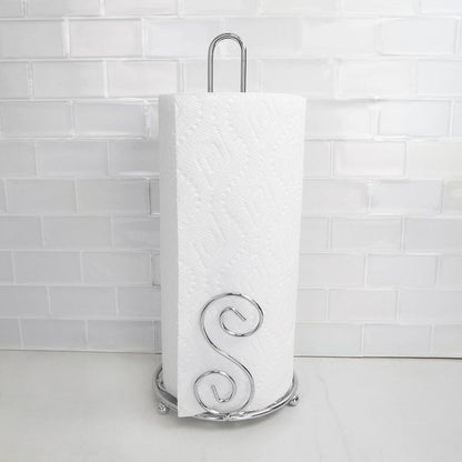 Chrome Wire Paper Towel / Essuie-Tout Holder Stand