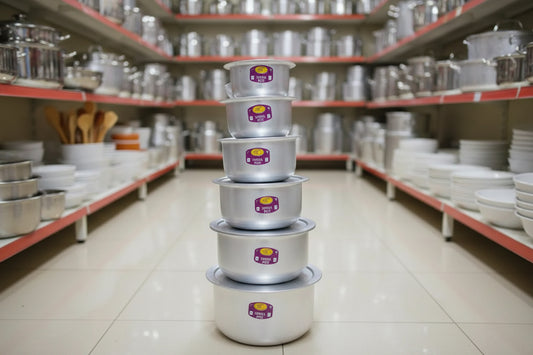  Simba stackable stainless steel cooking pot set of 6 pieces