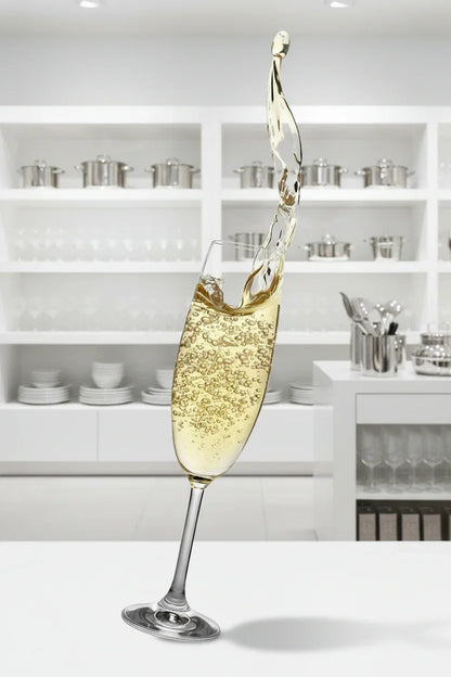 Red Cherry Champagne Glass Set - 6 Pieces (330ml)