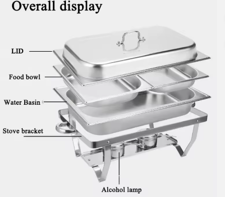 Chafing Dish - 3 Capacities (9L/11L/12L) - 1/2/3 Grid Options