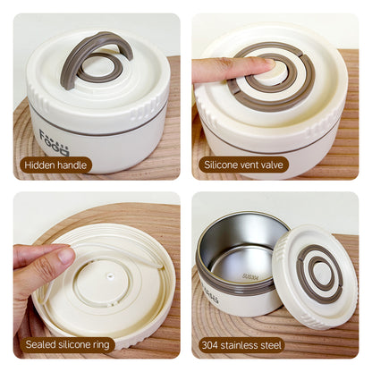 Insulated Stainless Steel Lunch Box Set with Carrying Bag