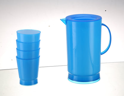 Delcasa DC1347 2L Water Jug + 4 Glass 300ml Set