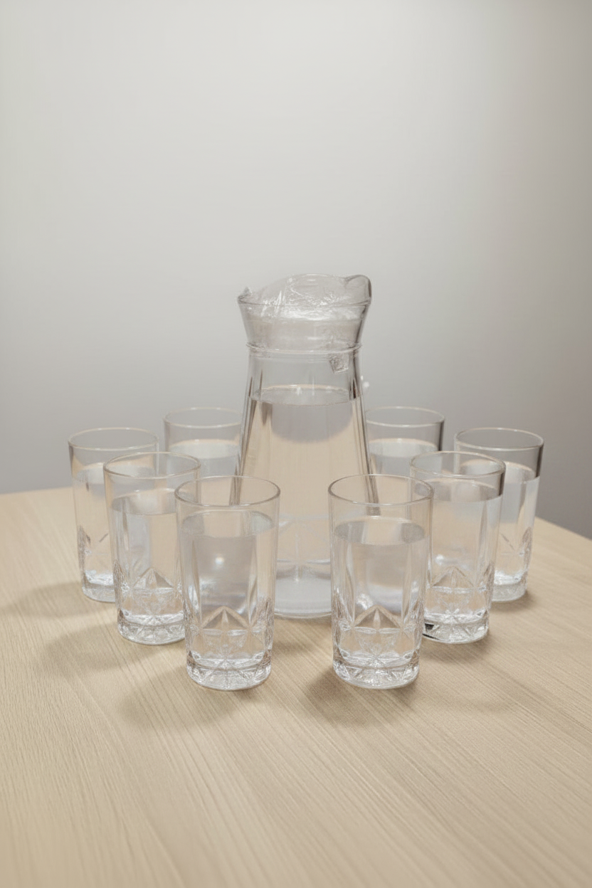 Delisoga 7-Piece Crystal Glass Water Set
