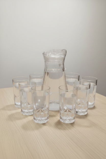 Delisoga 7-Piece Crystal Glass Water Set