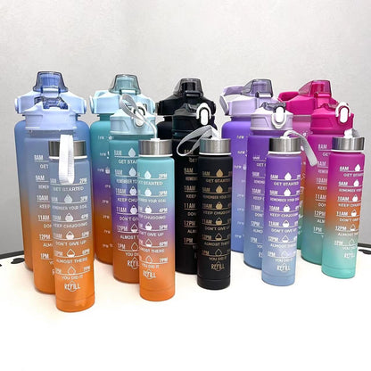 Stay On Track Water Bottle Set – 3 Piece