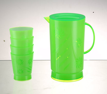 Delcasa DC1347 2L Water Jug + 4 Glass 300ml Set