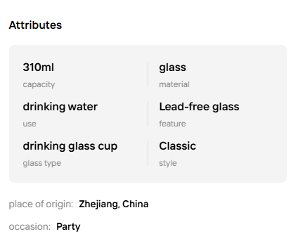 Deli Glassware - Premium Glass Tumbler (Box of 6)