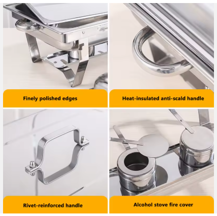 Chafing Dish - 3 Capacities (9L/11L/12L) - 1/2/3 Grid Options