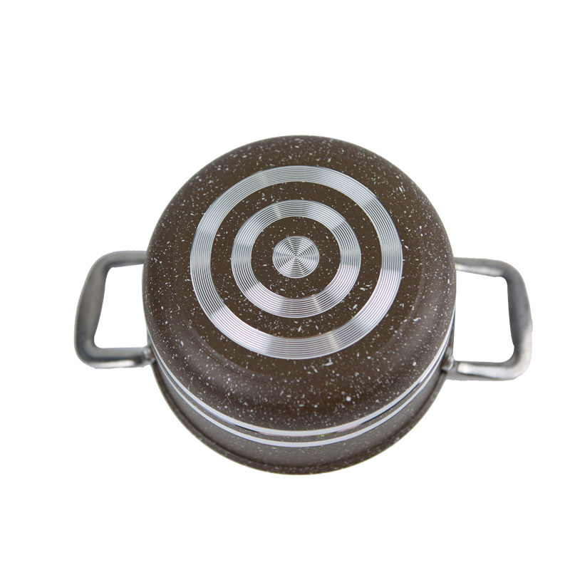 Granite Non-Stick Cooking Pot Set with Glass Lids – 5 Piece