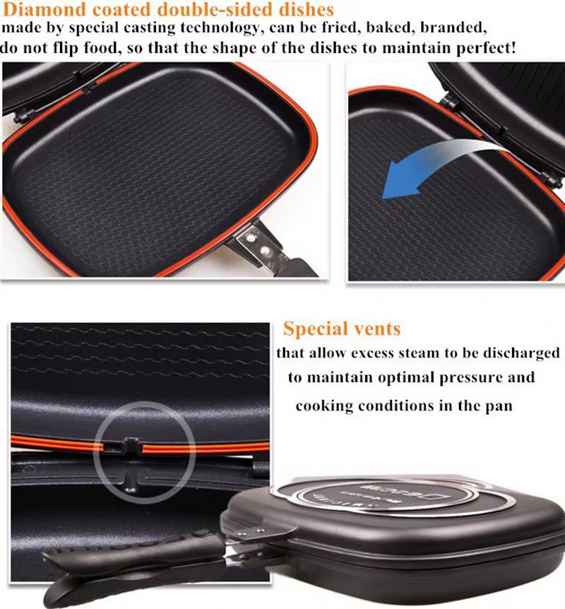 Dessini Italy Original Double Grill Pan - 36cm