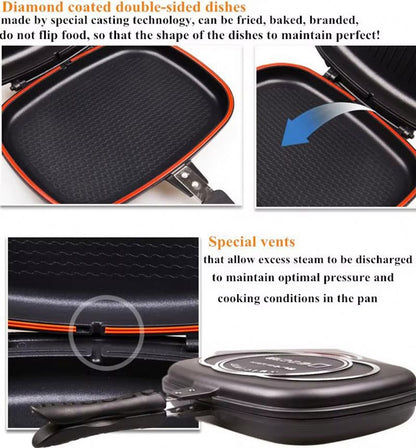Dessini Italy Original Double Grill Pan - 36cm