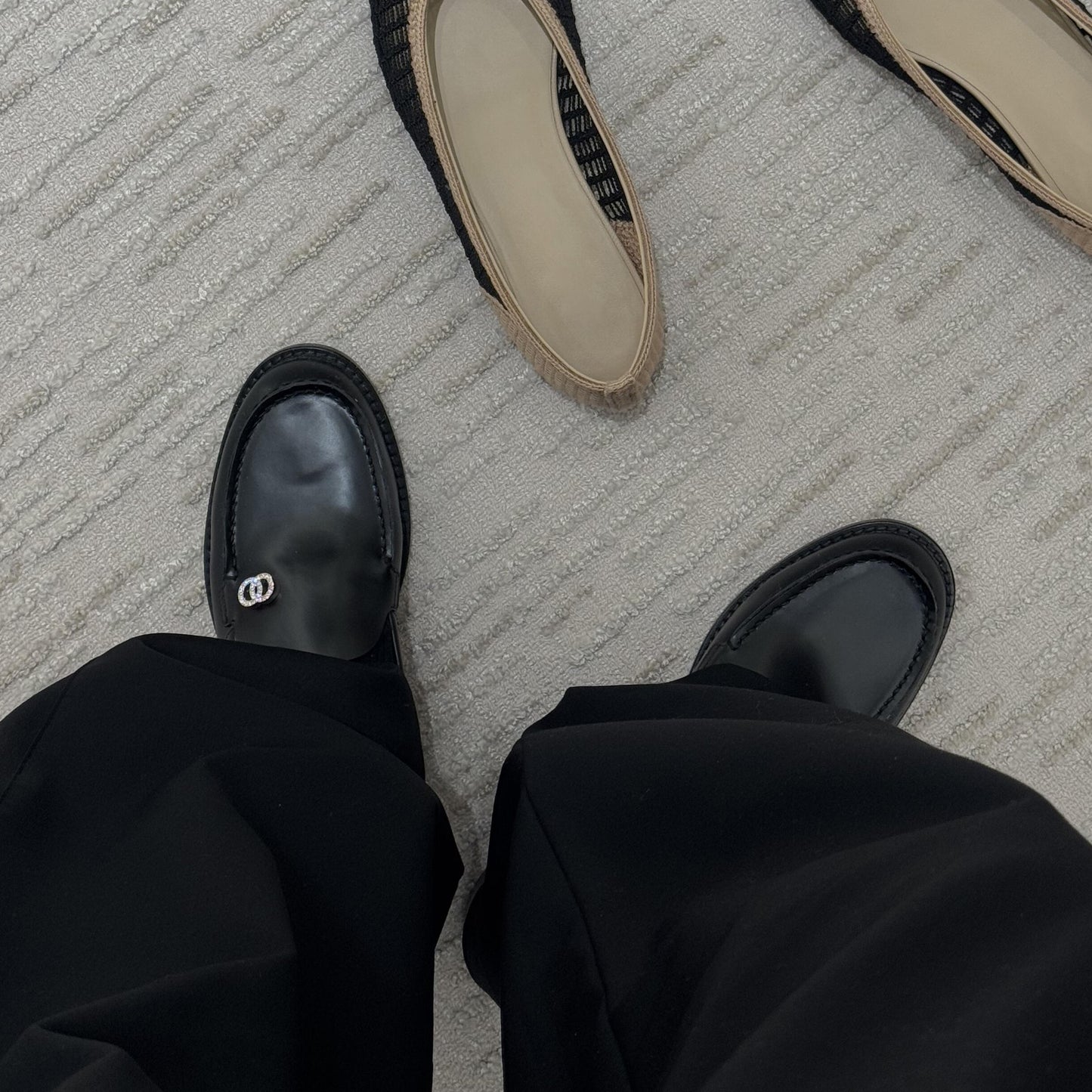 CC Emblem Slingback Loafer Flats