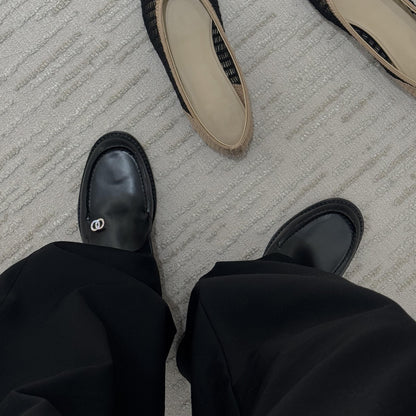 CC Emblem Slingback Loafer Flats