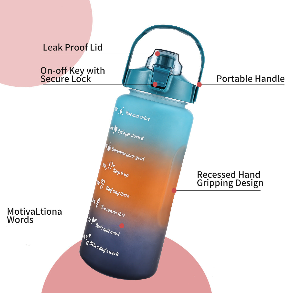 Stay On Track Water Bottle Set – 3 Piece