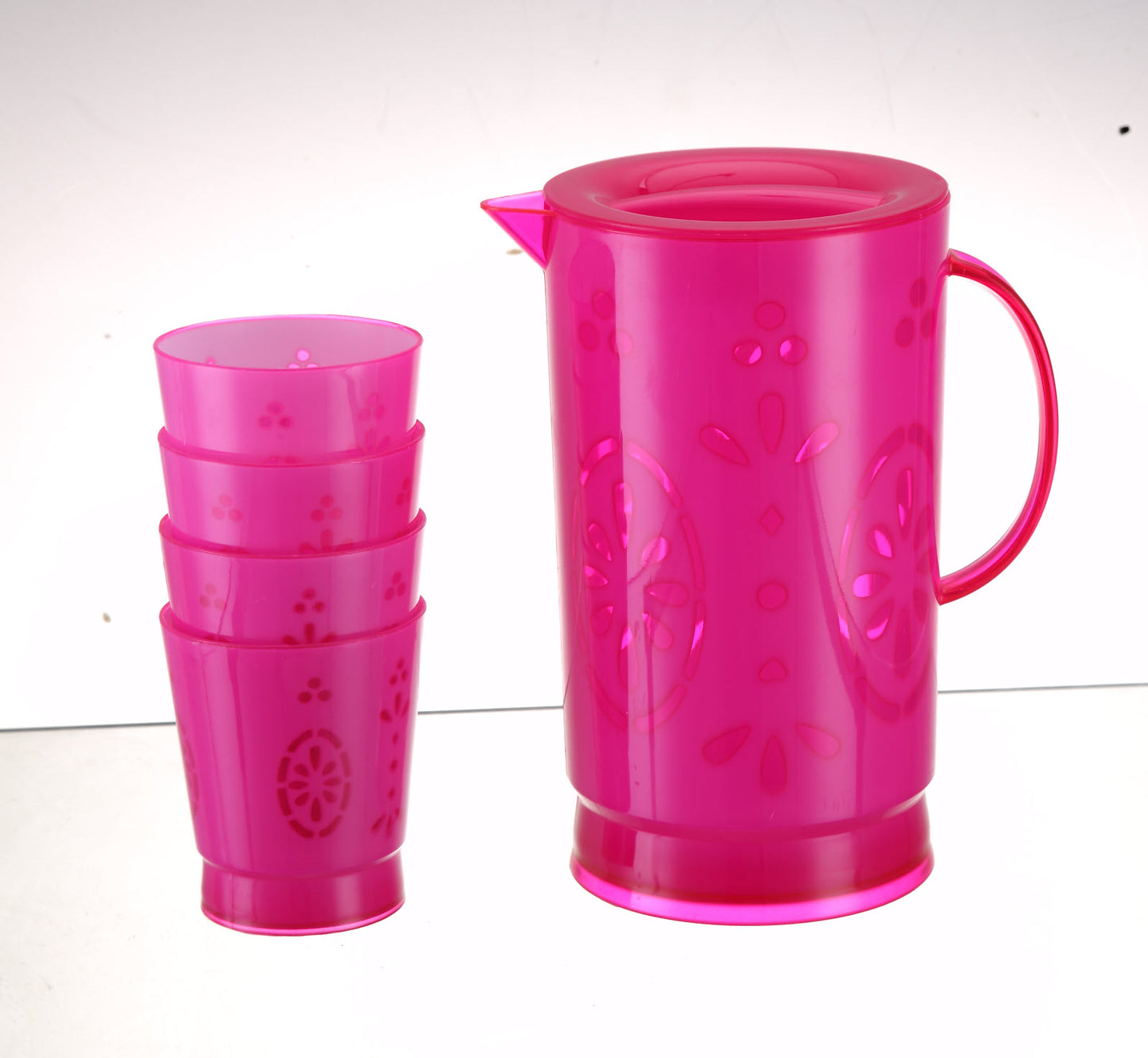 Delcasa DC1347 2L Water Jug + 4 Glass 300ml Set