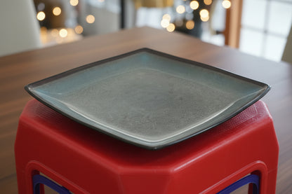 Premium Square Serving Plate Set - 6 Pieces with Speckled Finish