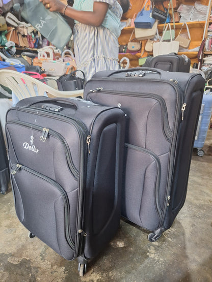 Dollar 4-Piece Soft-Shell Luggage Set – Black