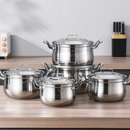 Stainless Steel Cookware Set -5pc- Premium Quality