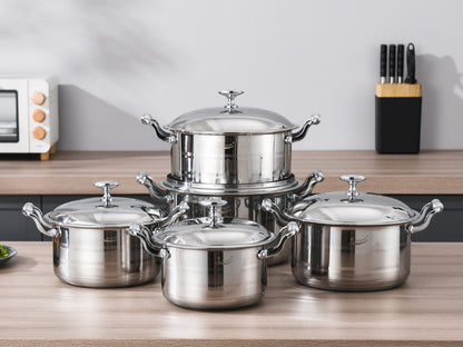 Stainless Steel Cookware Set -5pc- Premium Quality